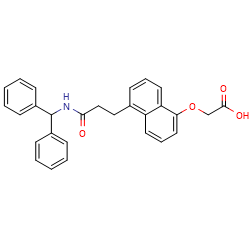 2-[[5-[3-(benzhydrylamino)-3-oxo-propyl]-1-naphthyl]oxy]aceticacid图片