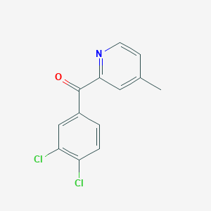 2-(3,4-Dichlorobenzoyl)-4-methylpyridine图片