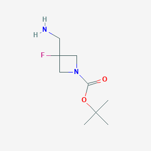 Tert-butyl3-(aminomethyl)-3-fluoroazetidine-1-carboxylate图片