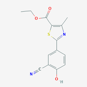 Ethyl 2-(3-cyano-4-hydroxyphenyl)-4-methyl-1,3-thiazole-5-carboxylate图片