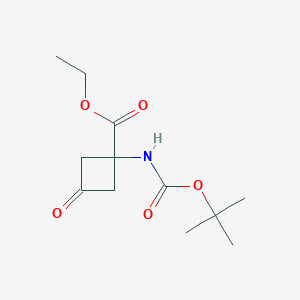 Ethyl1-{[(tert-butoxy)carbonyl]amino}-3-oxocyclobutane-1-carboxylate图片