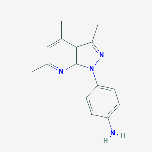 4-{3,4,6-Trimethyl-1H-pyrazolo[3,4-b]pyridin-1-yl}aniline图片