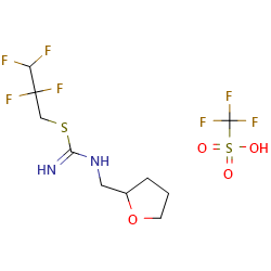N'-[(oxolan-2-yl)methyl][(2,2,3,3-tetrafluoropropyl)sulfanyl]methanimidamidetrifluoromethanesulfonicacid图片