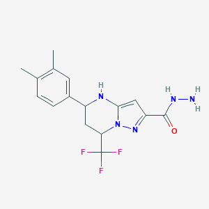 5-(3,4-dimethylphenyl)-7-(trifluoromethyl)-4,5,6,7-tetrahydropyrazolo[1,5-a]pyrimidine-2-carbohydrazide图片
