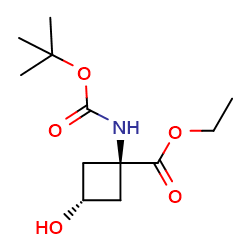Ethyl1-{[(tert-butoxy)carbonyl]amino}-3-hydroxycyclobutane-1-carboxylate图片