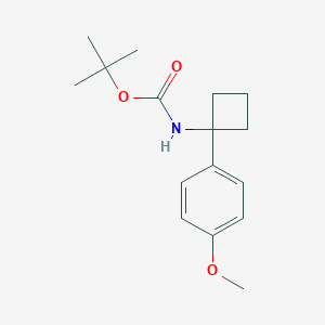 tert-Butyl N-[1-(4-methoxyphenyl)cyclobutyl]carbamate图片
