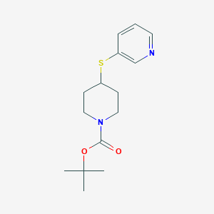 4-(Pyridin-3-ylsulfanyl)-piperidine-1-carboxylic acid tert-butyl ester图片