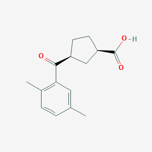 cis-3-(2,5-Dimethylbenzoyl)cyclopentane-1-carboxylic acid图片