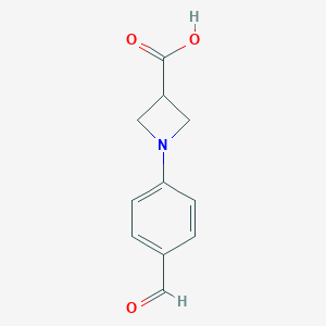1-(4-Formylphenyl)azetidine-3-carboxylic acid图片