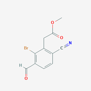 Methyl 2-bromo-6-cyano-3-formylphenylacetate图片