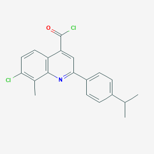 7-chloro-2-(4-isopropylphenyl)-8-methylquinoline-4-carbonyl chloride图片