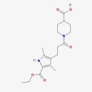 1-{3-[5-(ethoxycarbonyl)-2,4-dimethyl-1H-pyrrol-3-yl]propanoyl}piperidine-4-carboxylic acid图片
