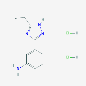 [3-(5-ethyl-4H-1,2,4-triazol-3-yl)phenyl]amine dihydrochloride图片