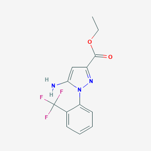 Ethyl 5-amino-1-[2-(trifluoromethyl)phenyl]pyrazole-3-carboxylate图片
