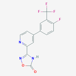 3-[4-(4-Fluoro-3-trifluoromethylphenyl)-pyridin-2-yl]-4H-[1,2,4]oxadiazol-5-one图片