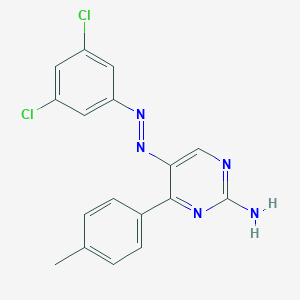 5-[2-(3,5-Dichlorophenyl)diazenyl]-4-(4-methylphenyl)-2-pyrimidinamine图片