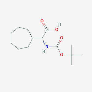 (2R)-2-Cycloheptyl-2-[(2-methylpropan-2-yl)oxycarbonylamino]aceticacid图片