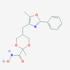 N-Hydroxy-2-methyl-5-[(5-methyl-2-phenyl-4-oxazolyl)methyl]-1,3-dioxane-2-carboxamide图片