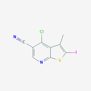4-Chloro-2-iodo-3-methylthieno[2,3-b]pyridine-5-carbonitrile图片