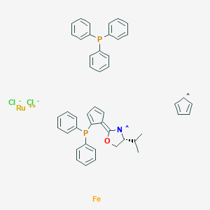 (R)-2-[(R)-2-(二苯基膦)二茂铁基]-4-异丙基-2-恶唑啉三苯基膦氯化钌(II)络合物图片