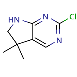 2-Chloro-5,5-dimethyl-5H,6H,7H-pyrrolo[2,3-d]pyrimidine图片
