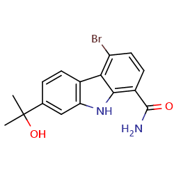 4-bromo-7-(2-hydroxypropan-2-yl)-9H-carbazole-1-carboxamide图片