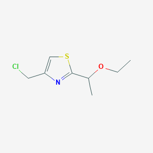4-(chloromethyl)-2-(1-ethoxyethyl)-1,3-thiazole图片