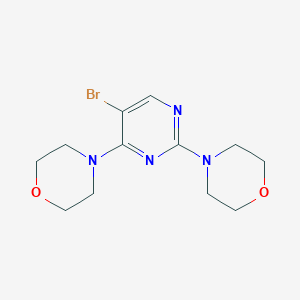 4-[5-Bromo-4-(morpholin-4-yl)pyrimidin-2-yl]morpholine图片