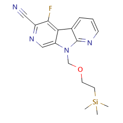 3-fluoro-8-{[2-(trimethylsilyl)ethoxy]methyl}-5,8,10-triazatricyclo[7,4,0,02,?]trideca-1(13),2,4,6,9,11-hexaene-4-carbonitrile图片