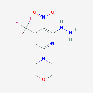 4-[6-Hydrazinyl-5-nitro-4-(trifluoromethyl)pyridin-2-yl]morpholine图片