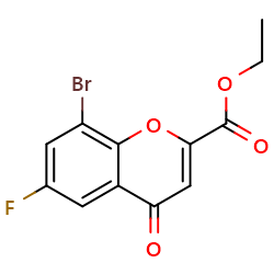 ethyl8-bromo-6-fluoro-4-oxo-4H-chromene-2-carboxylate图片
