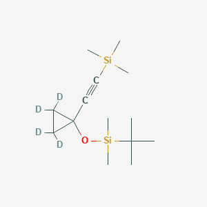 1-(tert-Butyldimethylsilyloxy)-1-(2'-trimethylsilyl)ethynyl-cyclopropane-d4图片