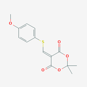 5-{[(4-Methoxyphenyl)sulfanyl]methylene}-2,2-dimethyl-1,3-dioxane-4,6-dione图片