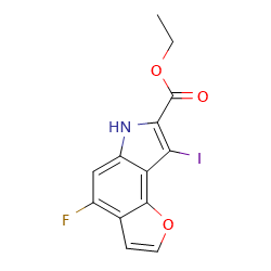 ethyl4-fluoro-8-iodo-6H-furo[2,3-e]indole-7-carboxylate图片