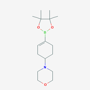4-(4-(4,4,5,5-Tetramethyl-1,3,2-dioxaborolan-2-yl)cyclohex-3-en-1-yl)morpholine图片