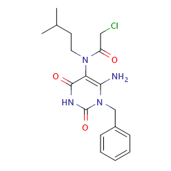 N-(6-amino-1-benzyl-2,4-dioxo-1,2,3,4-tetrahydropyrimidin-5-yl)-2-chloro-N-(3-methylbutyl)acetamide图片