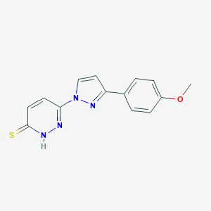 6-[3-(4-Methoxyphenyl)-1H-pyrazol-1-yl]pyridazine-3-thiol图片