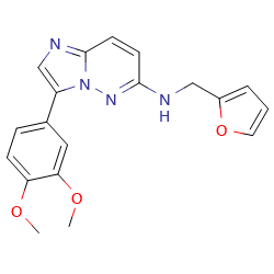 3-(3,4-dimethoxyphenyl)-N-[(furan-2-yl)methyl]imidazo[1,2-b]pyridazin-6-amine图片
