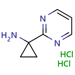 1-(Pyrimidin-2-yl)cyclopropan-1-aminedihydrochloride图片
