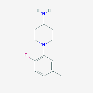 1-(2-fluoro-5-methylphenyl)piperidin-4-amine图片