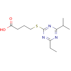 4-{[4-ethyl-6-(propan-2-yl)-1,3,5-triazin-2-yl]sulfanyl}butanoicacid图片