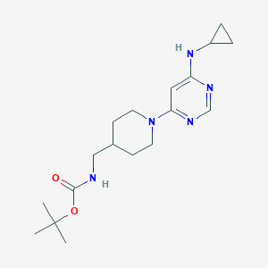 [1-(6-Cyclopropylamino-pyrimidin-4-yl)-piperidin-4-ylmethyl]-carbamic acid tert-butyl ester图片