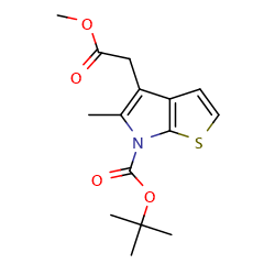 tert-butyl4-(2-methoxy-2-oxoethyl)-5-methyl-6H-thieno[2,3-b]pyrrole-6-carboxylate图片