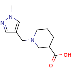 1-[(1-methyl-1H-pyrazol-4-yl)methyl]piperidine-3-carboxylicacid图片
