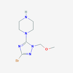 1-[3-Bromo-1-(methoxymethyl)-1H-1,2,4-triazol-5-yl]piperazine图片