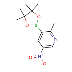 2-Methyl-5-nitro-3-(tetramethyl-1,3,2-dioxaborolan-2-yl)pyridine图片
