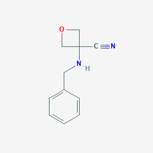3-(Benzylamino)oxetane-3-carbonitrile图片