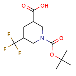 1-[(2-Methylpropan-2-yl)oxycarbonyl]-5-(trifluoromethyl)piperidine-3-carboxylicacid图片