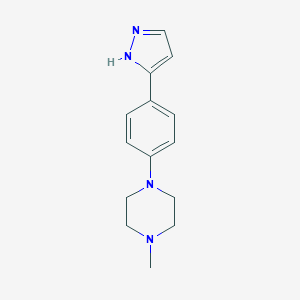 1-methyl-4-[4-(1H-pyrazol-5-yl)phenyl]piperazine图片