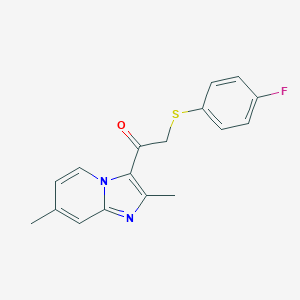1-(2,7-dimethylimidazo[1,2-a]pyridin-3-yl)-2-[(4-fluorophenyl)sulfanyl]-1-ethanone图片